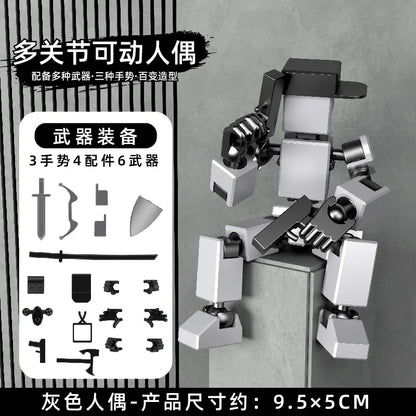 13 Action Figures Toys with Multiple Accessories Mini Action Figure Dummy Robot Assembly Completed Home Desk Decoration