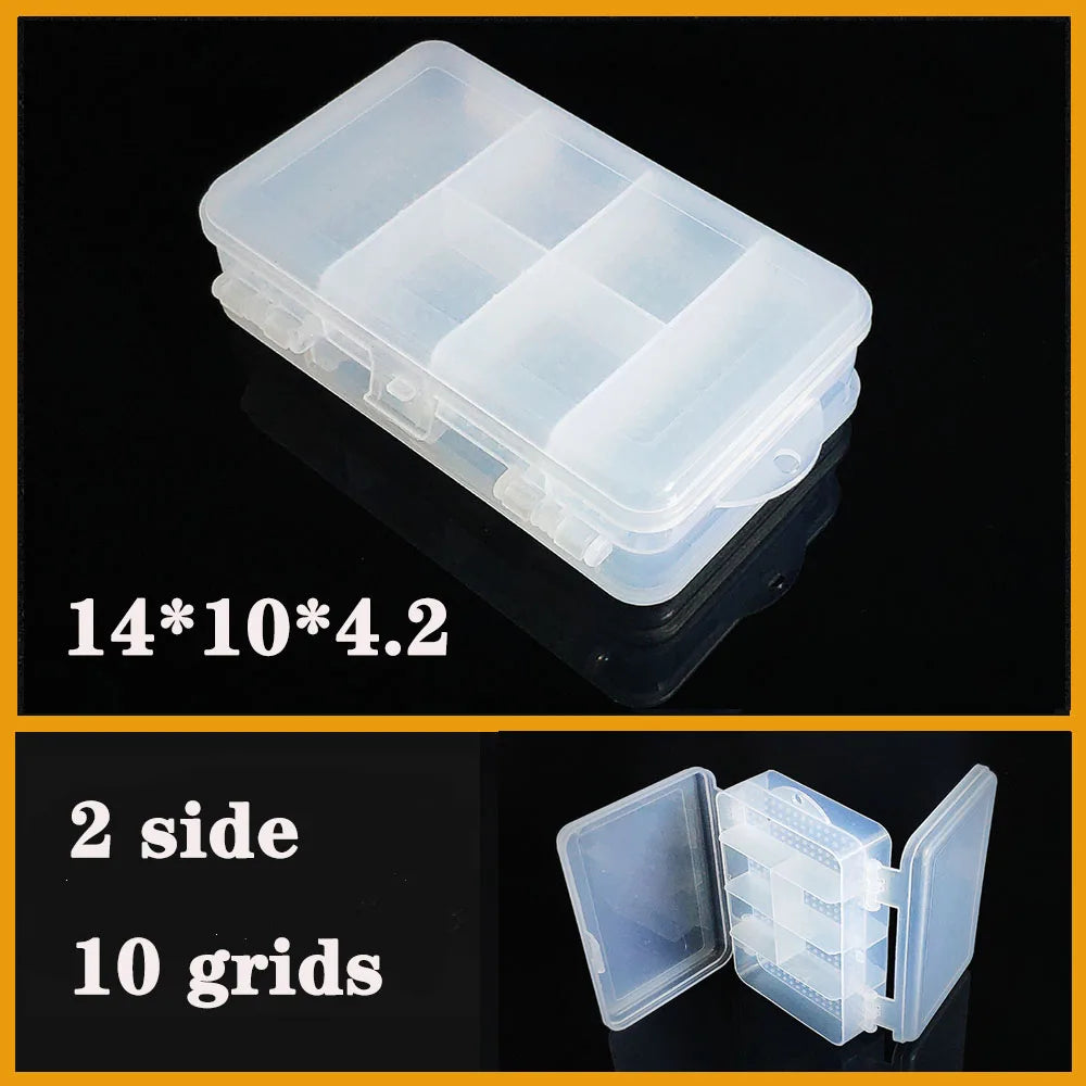 Transparent Plastic Box Screw Compartment Box Jewelry Earring Display Case Container Clear Terminal Organizer Tool Storage boxes