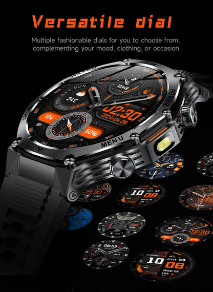 LIGE Nowy Smartwatch Męski 800 mAh Ultra Długa Żywotność Baterii Wodoodporny Zegarek Sportowy Outdoor Połączenia Bluetooth Wojskowy Smartwatch 2025