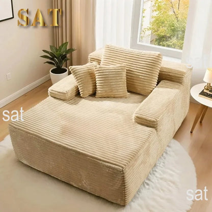 #Oversized Chaise Lounge Sectional Set Upholstered Cloud Lounge Couch Magic Boneless Sofa Bed With Ottoman Apartment Hotel