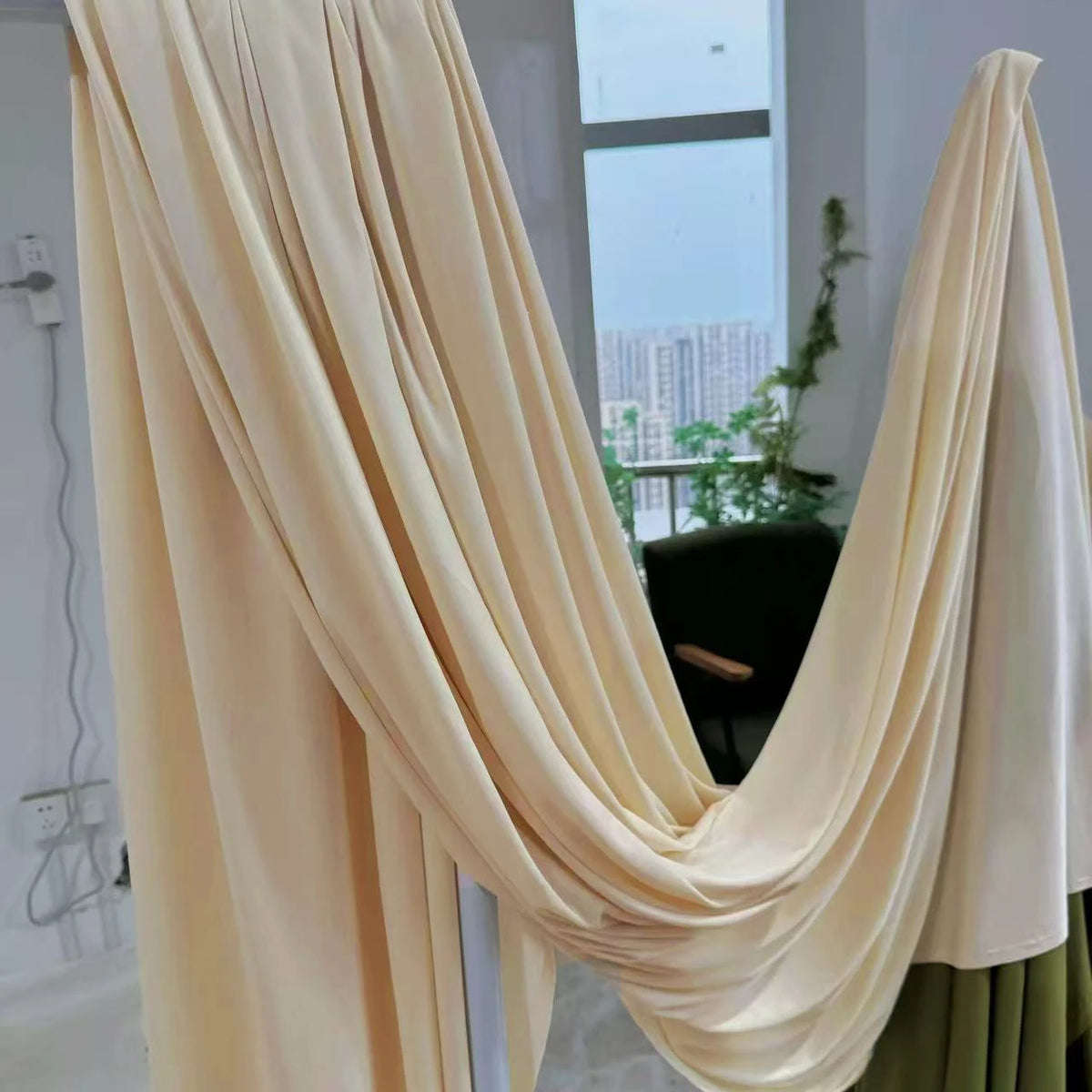 Stretch Knit Jersey Fabric Good Draping Cloth for Wedding Decor, Party Backdrops, Curtains,Photography Background Wide 170cm