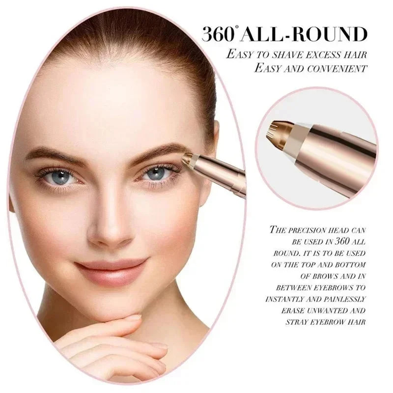 1-4Pcs Electric Eyebrow Trimmer Security Hair Removal Eye Brow Epilator USB Charger Mini Shaper Shaver Hair Removal Beauty