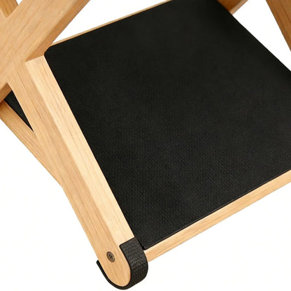 Desk Foot Stool Wooden Double-Layer Non-Slip Ergonomic Leg Rest Office Desk Footrest for Home Dorm Office Apartment Study