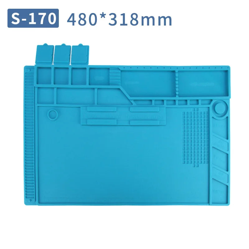 Antistatic ESD Soldering Mat For Bga Rework Station Large Ipad Repair Heat Insulation Mat Pad Small Silicon Mat Thick Soldering