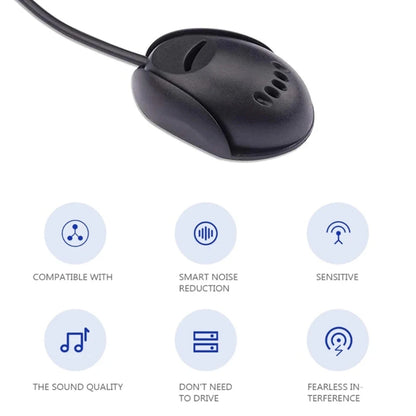 Car Audio Microphone Mini Wired External Microphone 3.5mm Clip Jack Plug Mic Stereo For Auto DVD Radio 3m Long Professionals