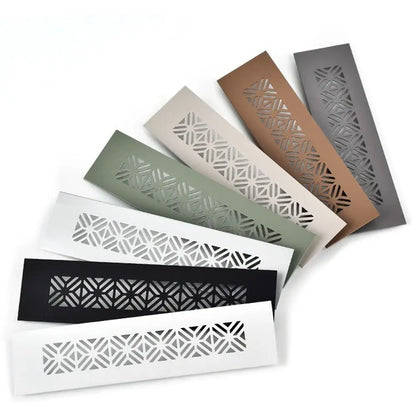 50/80cm Wide Rectangle Aluminum Alloy Air Vent Ventilator Grille Cover Doors Cabinet Wardrobe Breathable Mesh Air Vent