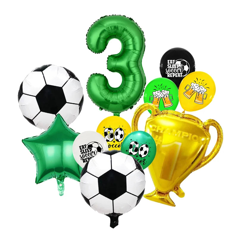 Football Birthday Decoration Party Supplies Tableware Balloons Set Candy Gift Boxes Football Birthday Gifts Kids Birthday Favors