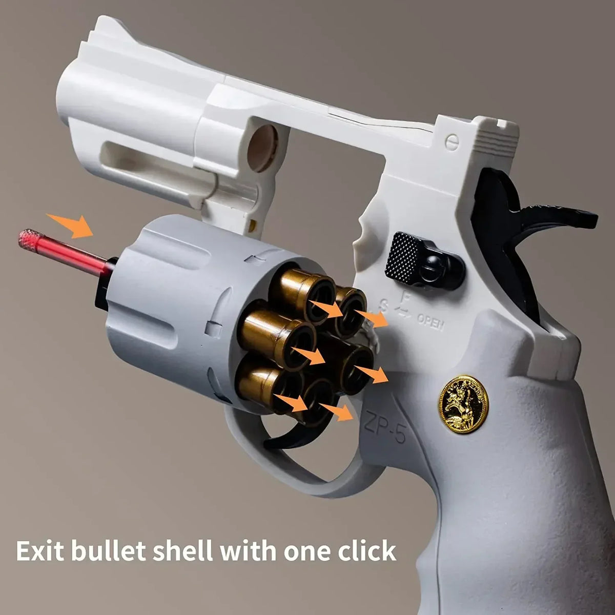 ZP5 357 Revolver Launcher Pistol EVA Soft Dart Bullet Toy Gun Airsoft CS Outdoor Shooting Game Kids Adult Gift
