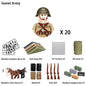 WWII Infantry Military Soldier War National Army Mini Gun armament Models Building Blocks Building Blocks Toys for Kids