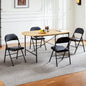 Leather Padded Folding Chair 4 Pack Sturdy Metal Foldable Chairs Easy to Use and Storage Outdoor and Indoor for Home Office