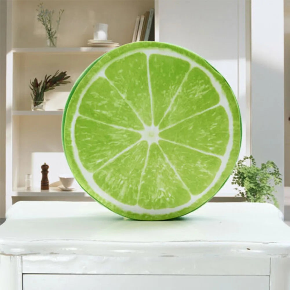Cartoon Fruits Print Round Bar Chair Cushion Cover Anti-Slip Seat Cushion Slipcover Soft Stool Cushion Covers For Living Dining