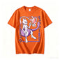 Pokémon Mewtwo Mew Printed Pure Cotton T-shirt for Men and Women Spring/Summer New Collection Fashion Short Sleeved Shirt