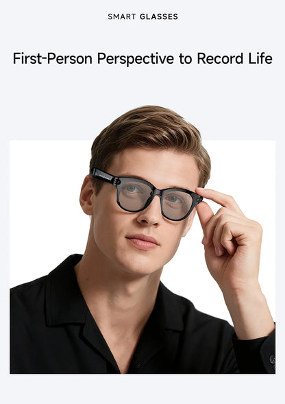 Lenovo Smart AI Glasses 8K 1600W Camera Record Bluetooth Calling Music Player Sunglasses Color Change AI Translation Glasses Men
