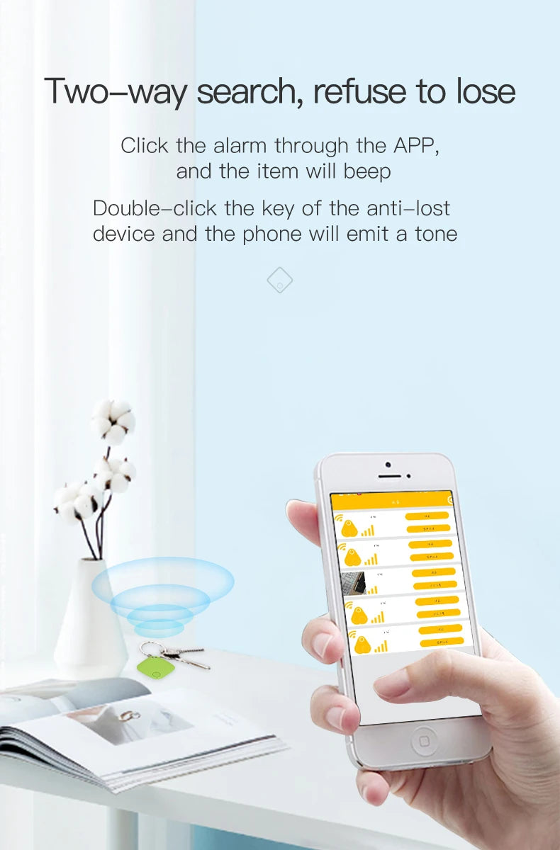 Mini Bluetooth 50 Round Tracker Anti Lost Smart Locator Device For Pet Kids Bag Wallet Tracking Finder Accessory