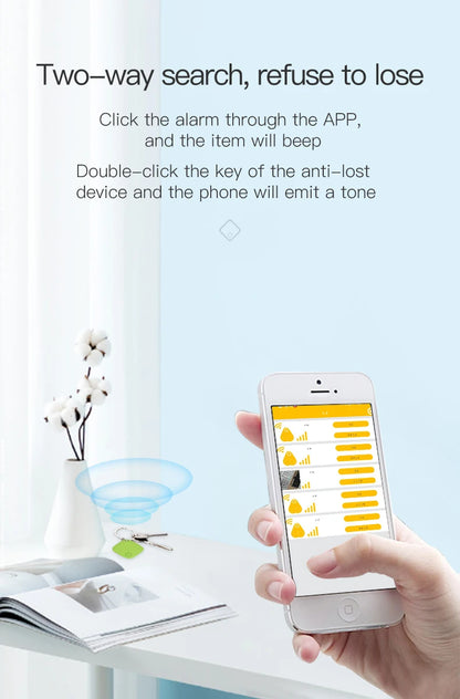Mini Bluetooth 50 Round Tracker Anti Lost Smart Locator Device For Pet Kids Bag Wallet Tracking Finder Accessory