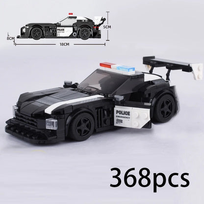 City Speed Racing Car Model Building Blocks DIY Bricks MOC Toy Classic Rally Sports Super Racer Vehicle Christmas gift technique