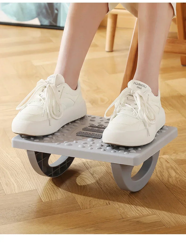 Ergonomic Under-Desk Foot Rest with Massage Rollers – Portable Foot Stool for Home & Office