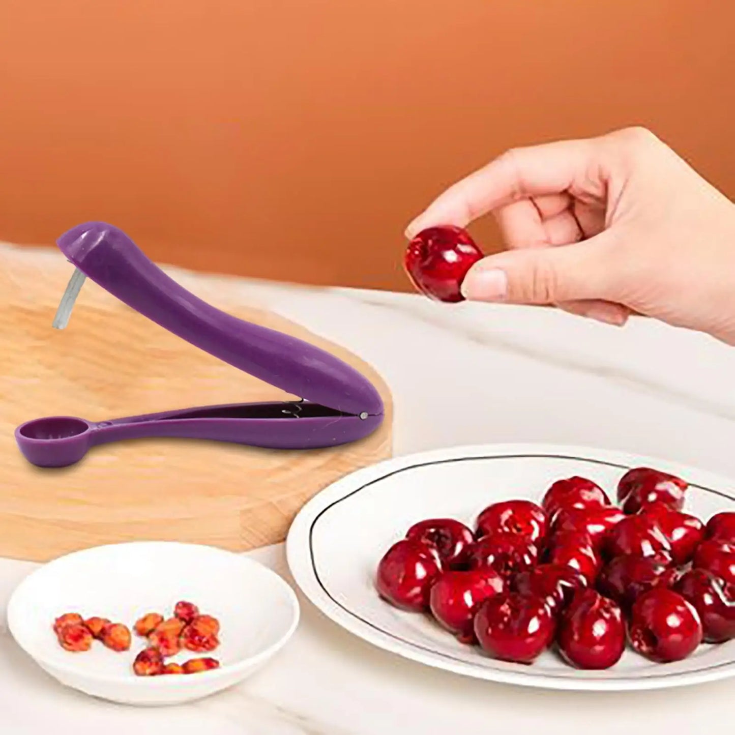 Cherry Pitter Portable Cherry Fruit Kitchen Pitter Remover Olive Corer Cherry Corer Fruit Vegetable Tools Fast Enucleate Squeeze