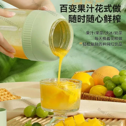 Portable Juicer 800ml Juicer Bucket Multifunctional Ice Crushing Large Capacity Rechargeable Juicer Cup Milkshake Machine
