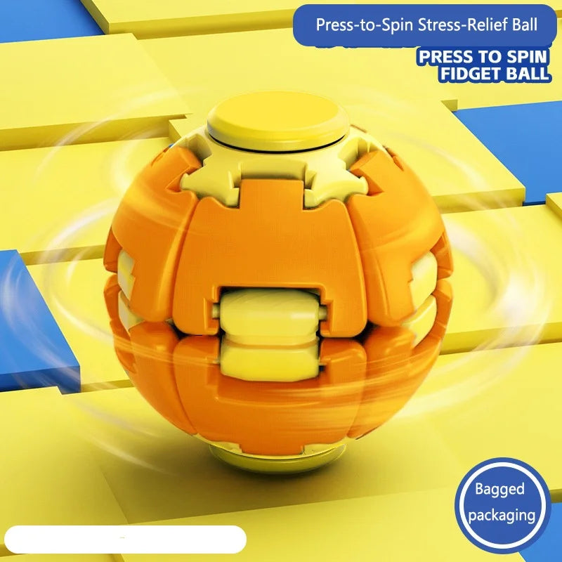 New Fingertip Rotating Ball 3D Printing Stress Relieving Ball Pressing Rotating Fingertip Gyroscope Puzzle Portable Fun Toy