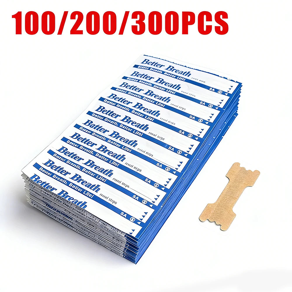 300/200/100PCS Breath Nasal Strips Sleep Aid Device Easier Breathing Nose Patch for Better Sleep Snoring Aid anti snoring