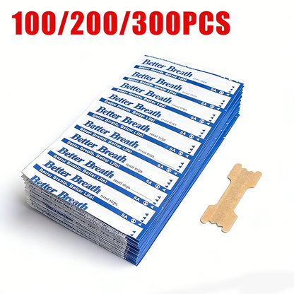 300/200/100PCS Breath Nasal Strips Sleep Aid Device Easier Breathing Nose Patch for Better Sleep Snoring Aid anti snoring