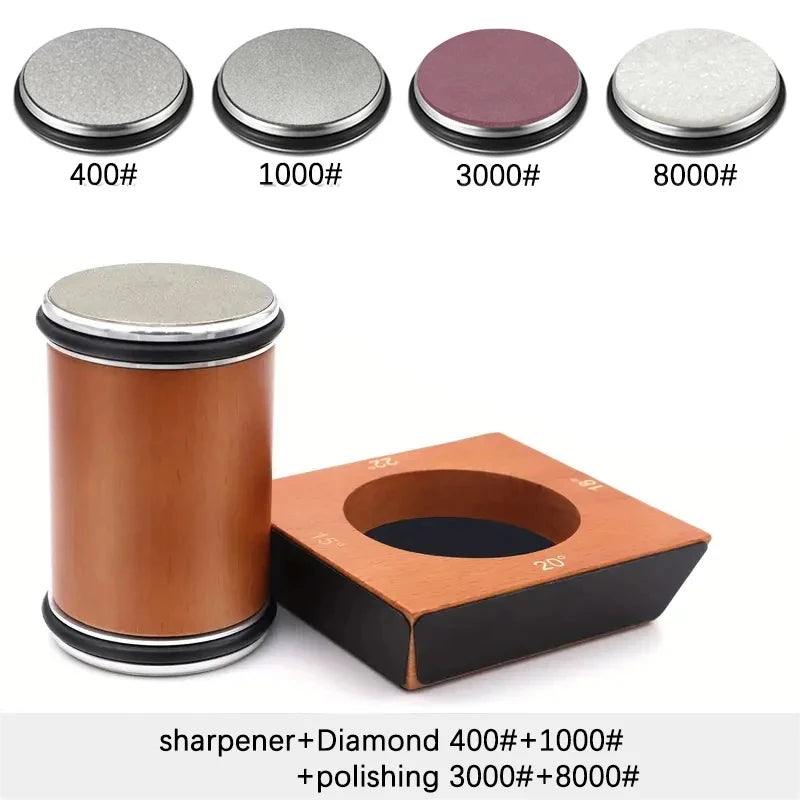 Niiruo 4 Angles Rolling Knife Sharpener Kit For Straight Edge Roller Knife Sharpening With Industry Diamonds Whetstone Knife Set