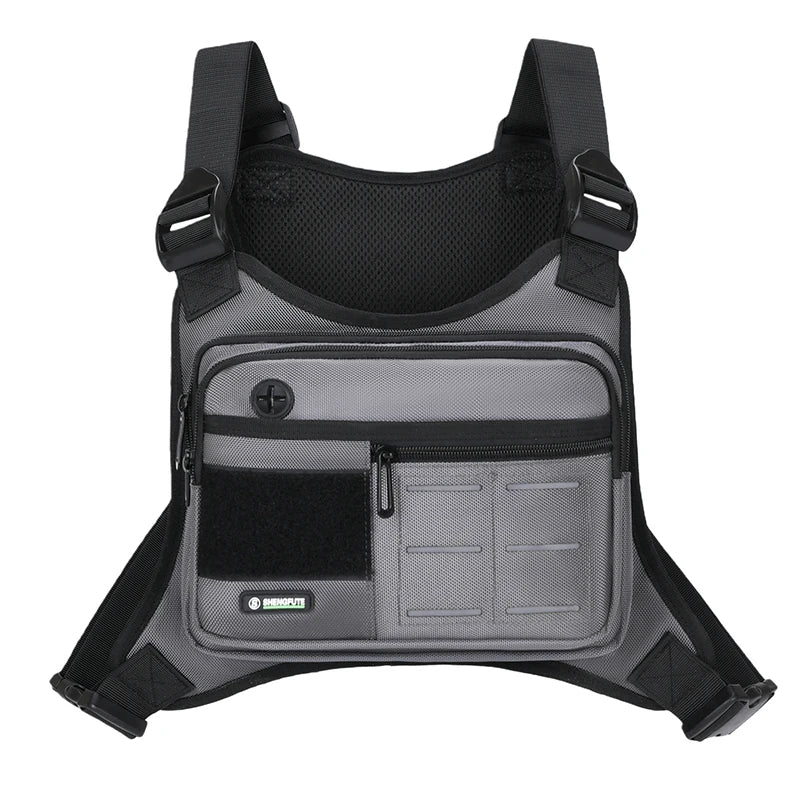 Tactical Chest Rig Bag Men Waterproof Crossbody Harness Vest Molle Pouch Outdoor Hiking Cycling Running EDC Gear Storage Pack