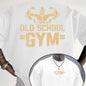 Men's Retro Fitness T-shirt - Retro Training Shirt for Summer Use in Gym and Casual Wear Round-neck Short Sleeve Style