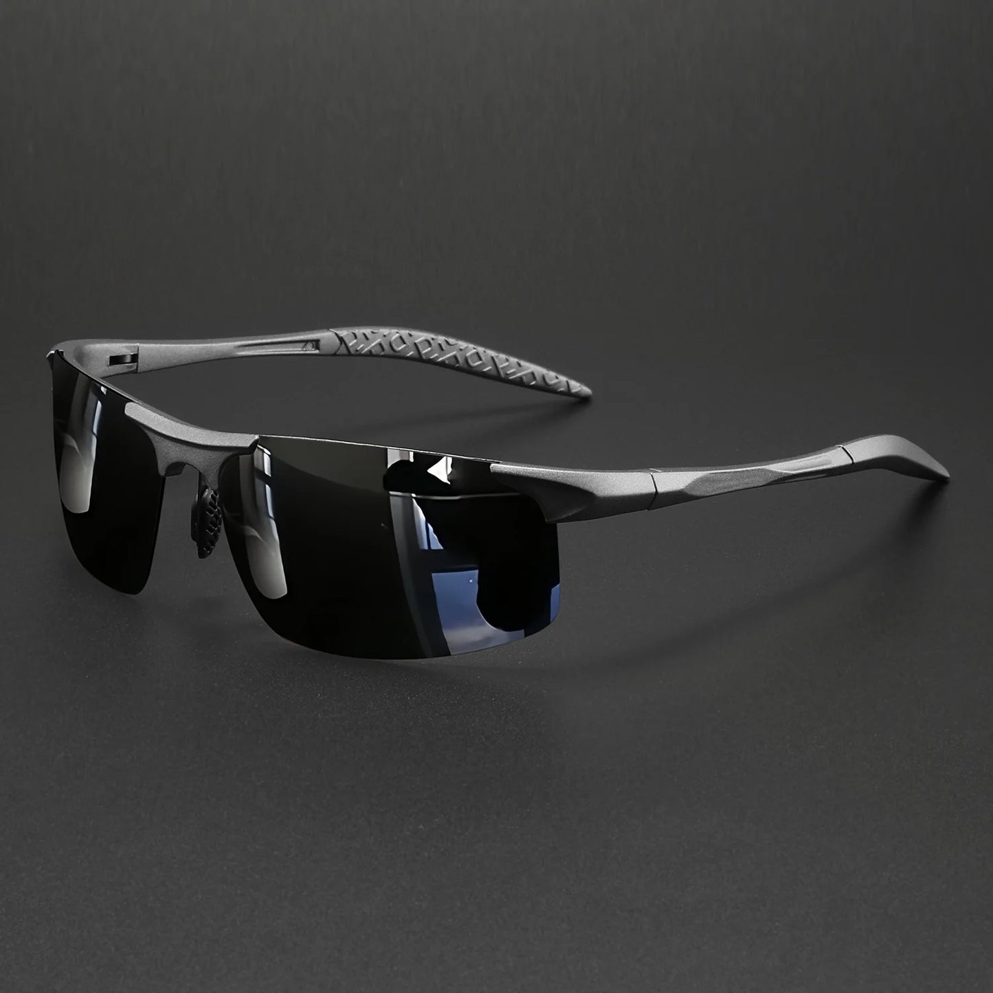 Classic Colorful Semi-Rimless Outdoor Polarized Sunglasses - Spring Hinge, UV400 for Driving, Fishing & Daily Use