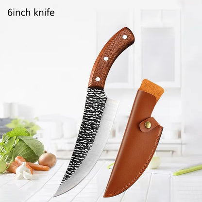 WXCOO Professional Kitchen Chef Boning Knife Forged Stainless Steel Handmade Fishing Knife Meat Cleaver Butcher Knife