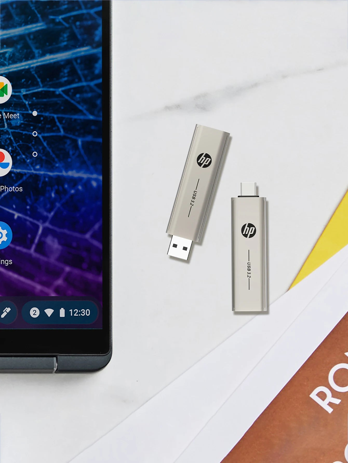 100% Original HP OTG Type C USB3.2 USB Flash Drive Pendrive 256GB 128GB 64GB 2 in 1 U-disk for Laptop PC Media player Cellphone