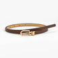 PU Leather Women Thin Belt Simple Solid Color Versatile Pin Buckle Thin Belt Dress Decoration Women Designer Belts NXD00