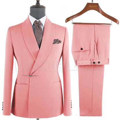 Elegant 2-Piece Men's Suit Slim Fit  Blazer And Pants Set for Wedding Groom Tuxedo Business Party