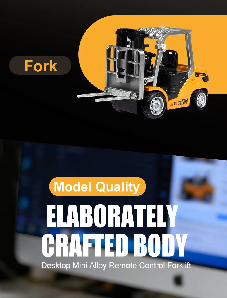 2026New Full-Scale Mini Excavator Tipper Truck 1:64 Remote Control Engineering Vehicle Mini Forklift Birthday Gift Toy RC Trucks