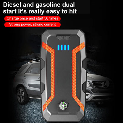 22200mWh Akumulator Rozruchowy Samochodowy Jump Starter 1000A 12V Samochody Benzynowe i Diesel Przenośna Awaryjna Ładowarka do Aktywności na Zewnątrz