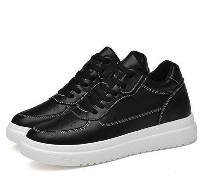 High Quality Men Sneakers Elevator Shoes for Men Fashion Casual Shoes Comfortable Leather Sports Shoes Height Increase 6/8/10cm