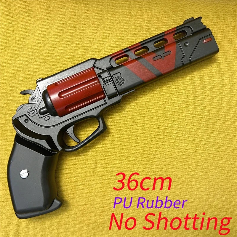 OW Gun Cosplay Angela Ziegler Mercy Angel Shock Gun Prop Weapons Model Safety PU Rubber Model Halloween No Shooting