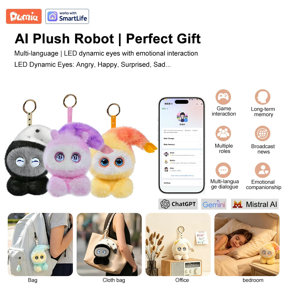 AI Smart Toy 15cm Mushroom Fairy Keychain  Smart Chat Cute Design Perfect Gift