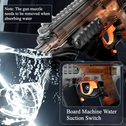 MK3 Electric Water Gun Toy Large-capacity Cool Flash Light Absorbent Water Continuous Shooting Summer Outdoor Beach Toy for Kids