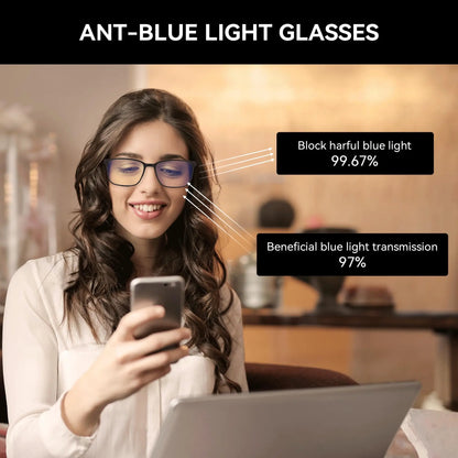 ZENOTTIC Fashion Square Anti Blue Light Blocking Reading Glasses Men Sport Readers Eyewear Unisex Anti Glare Computer Eyeglasses