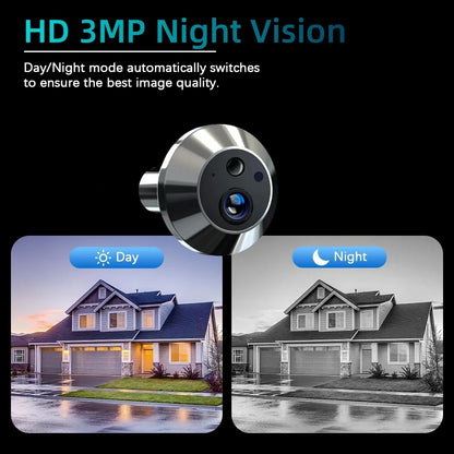 Tuya Smart 3MP  WiFi Peephole Video Door Camera Security one-way Audio Night Vision 4.3' HD Video Door Eye Camera