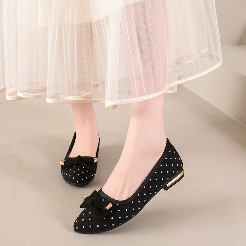 Spring / Autumn Elegant  Butterflly Low Heel Casual Shoes Fashionable Best Selling New Comfortable and Lightweight Women's Shoes