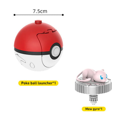 Pokemon Figure Battle Spinning Top Pikachu Pokeball Charmander Squirtle 5 Styles Pvp Interactive Game Children's Birthday Gifts