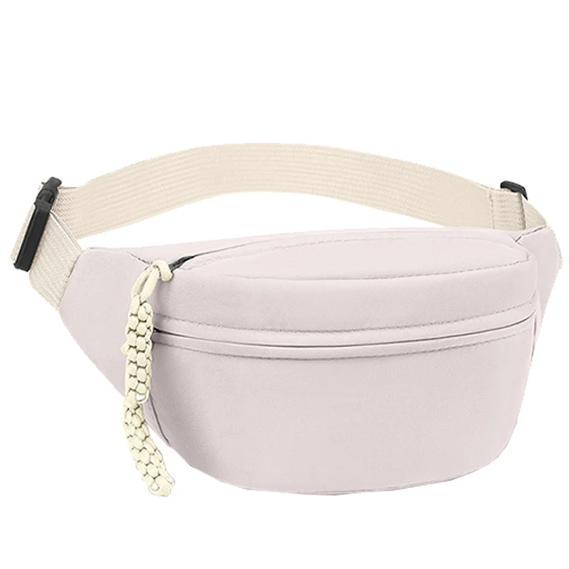 Neutral color bag with plain solid color and no design. Double-layer canvas. Suitable for business trips and travel.