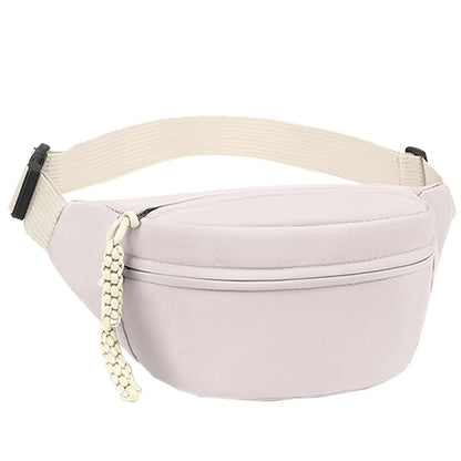 Neutral color bag with plain solid color and no design. Double-layer canvas. Suitable for business trips and travel.