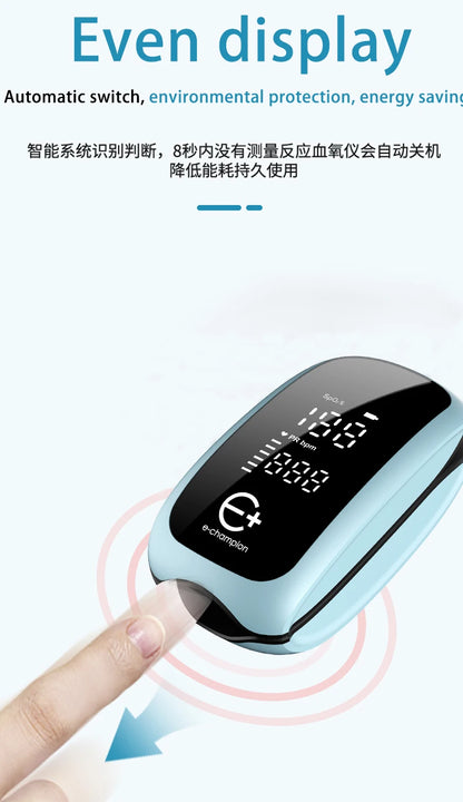 Rechargeable Medical Oximeter Strap Lanyard Fingertip Pulse Oximeter Blood Oxygen Saturation Monitor Digital LED Display Child