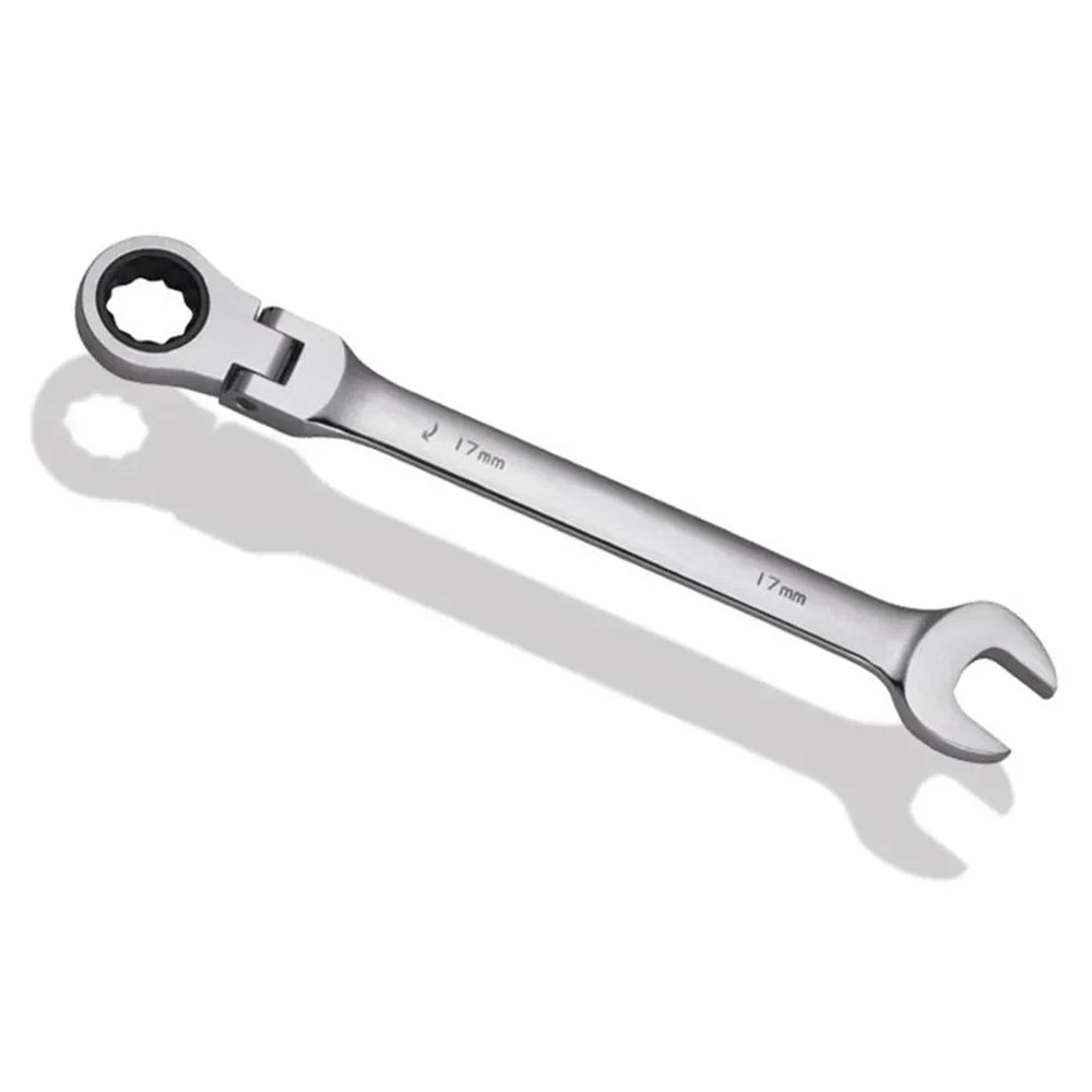 Flex-Head Ratcheting Combination Wrench Set SAE 1/4''-13/16'' Premium 72-Teeth Gear Chrome Organizer Auto Repair Tool