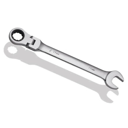 Flex-Head Ratcheting Combination Wrench Set SAE 1/4''-13/16'' Premium 72-Teeth Gear Chrome Organizer Auto Repair Tool