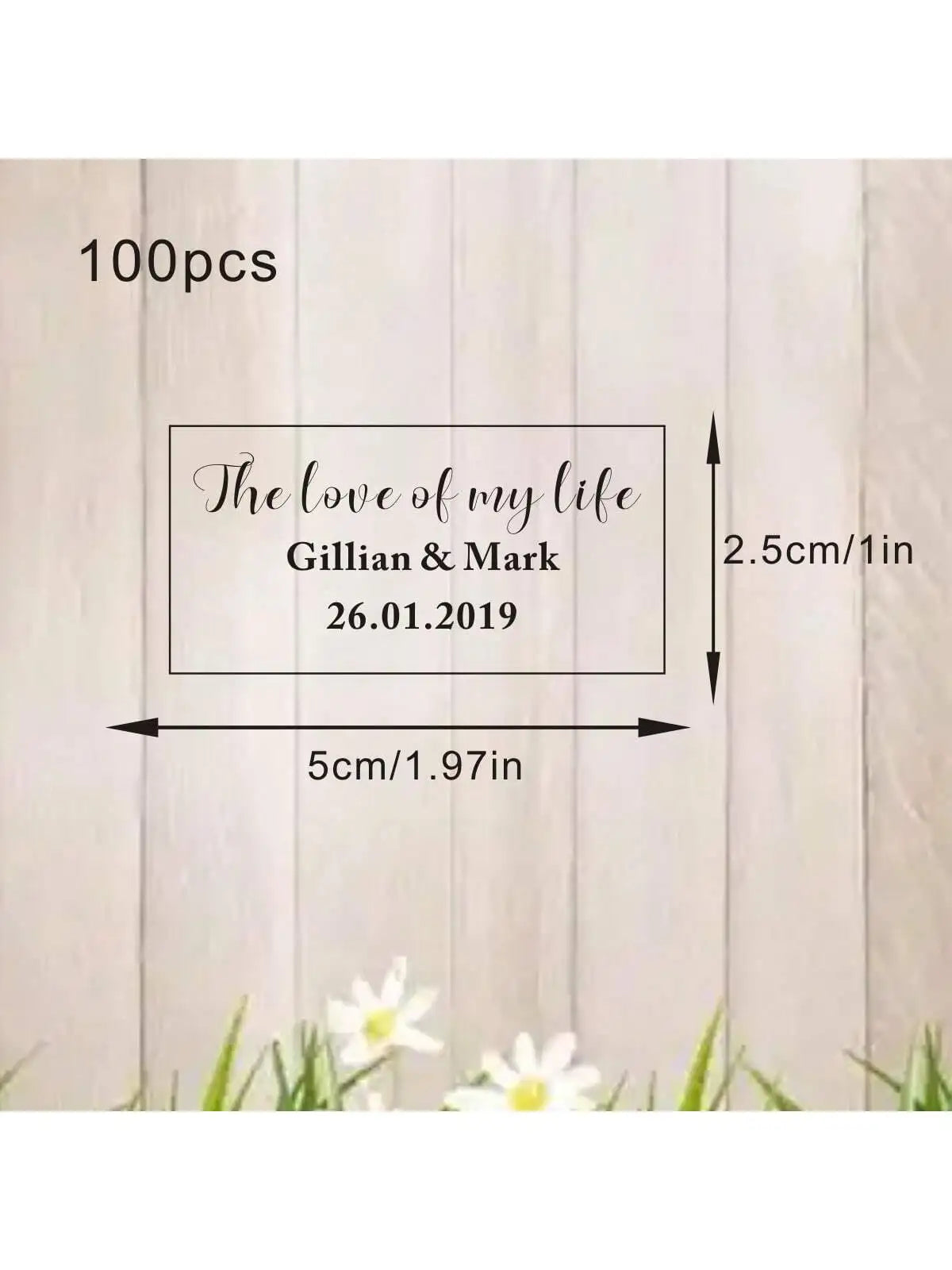 100 Wedding Bubble Tags Bubble Stick Transparent Tags, Wedding Stickers, Transparent Tags, Custom Names and Dates